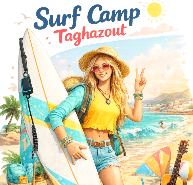 Surf camp vibes at Taghazout beach